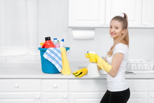 Cleaning staff maintaining a commercial office near Swiss Cottage station
