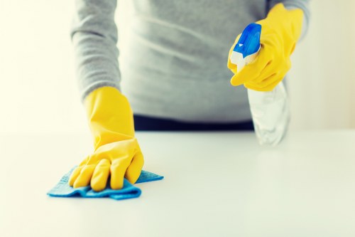 Routine cleaning service for a business premises near Swisscottage